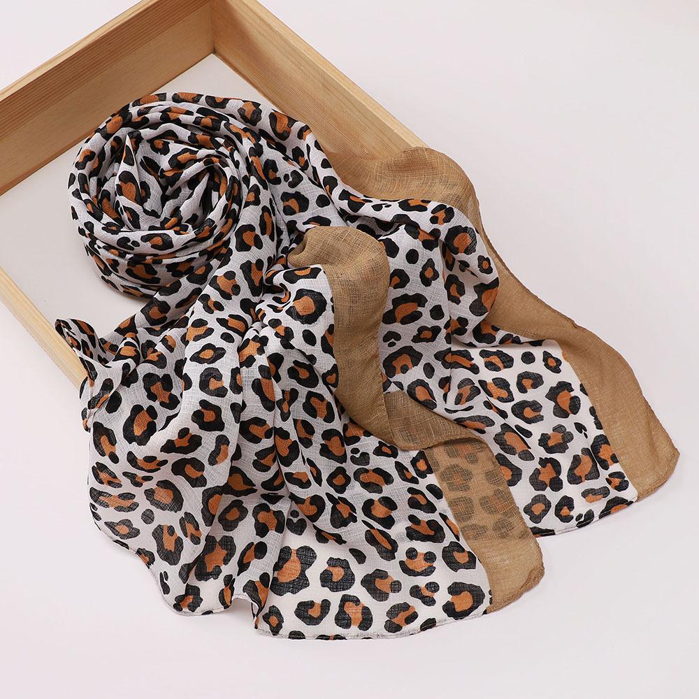 Malaysia Indonesia Leopard Print Headscarf, Women's Fashion Headscarf
