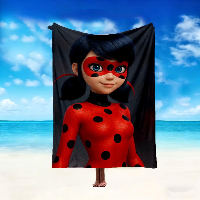[1pc Ladybug Blanket] All-Season Blanket - Cozy Blanket for Sofa Couch Home Decoration, Digital Printed Nap Blanket