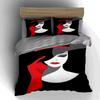 Elegant woman illustration Bedding Duvet cover sets Duvet covers Pillowcases gifts (1 * Duvet Cover 2 * Pillowcases, without duvet insert)