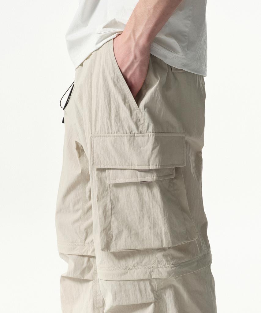 MUSINSA STANDARD [City Leisure] Wide Belted Detachable Cargo Pants [Dusty Cream]