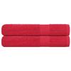 VidaXL Sauna Towels 2 Pcs Red 80x200 Cm 360 G/m² 100% Cotton, Towel, Bath Towel, Cotton Towel 136935