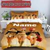 3pcs Duvet Cover Set (1*Duvet Cover + 2*Pillowcase, Without Core), Custom Name KPop Demon Hunters Pattern Bedding Set, Home Bedroom Decor Gift