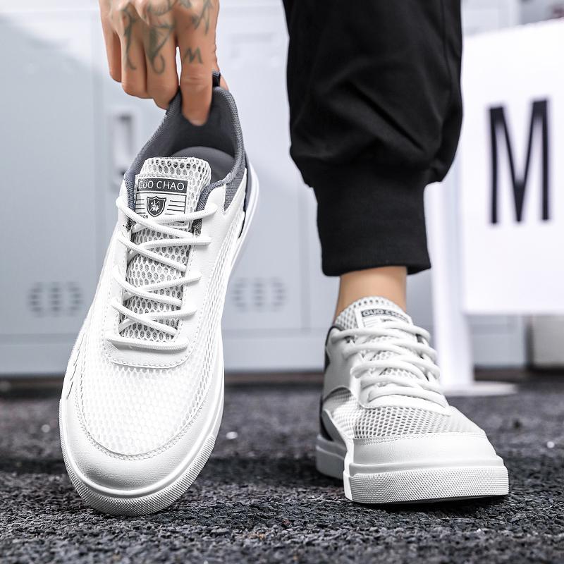 Мужская спортивная обувь, повседневная обувь для скейтбординга, летние дышащие кроссовки для бега для подростков, большие размеры