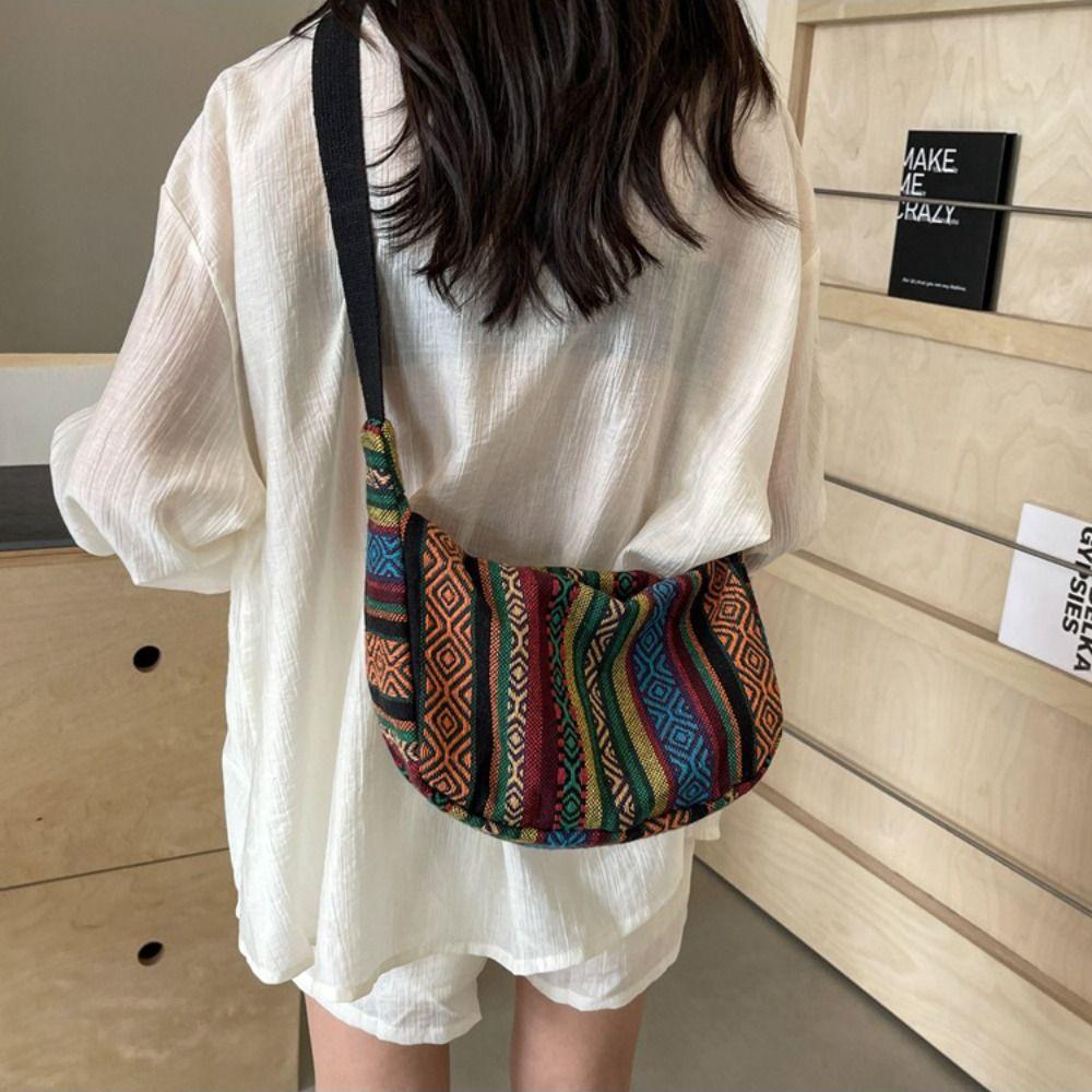 Handbag Bohemian Shoulder Bag Large Capacity Weave Folk Messenger Bag  Outdoor