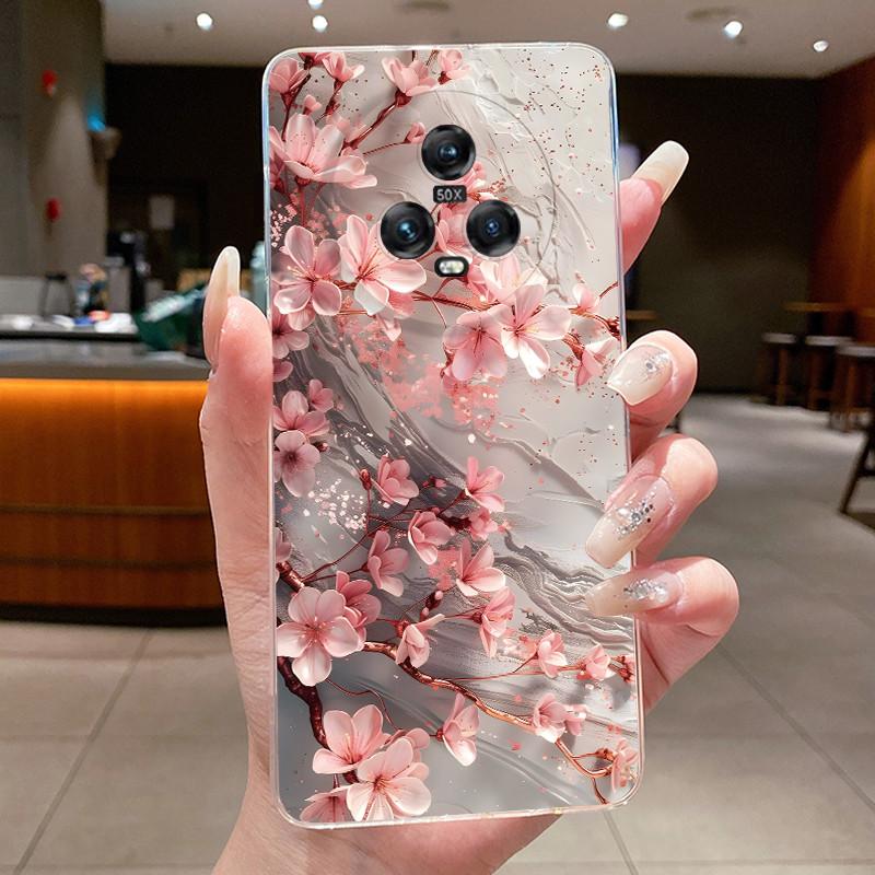 Case For Honor Magic 5 Pro Phone Case Luxury Fashion Butterfly Flowers Clear Silicone TPU Soft Casing for Honor Magic5 Pro Cover