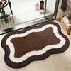 Flocked Non Slip Bathroom Mat Super Absorbent Quick Dry Shower Rug Machine Washable Soft Bath Floor Mat for Home Door Mat
