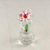 Round Base Crystal Flower Figurine Handmade Glass Flower Statue Crystal Sunflower Collectible  Wife