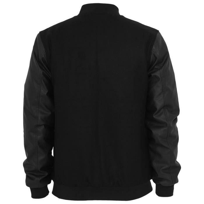 Urban Classics - Oldschool College Veste noir - S
