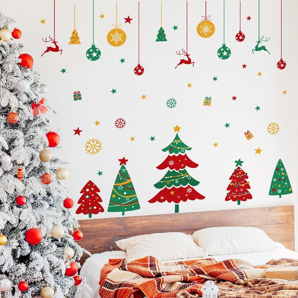 Decor Decorations For Home Christmas Window Stickers Kids Room Wall Decals Christmas Wall Sticker