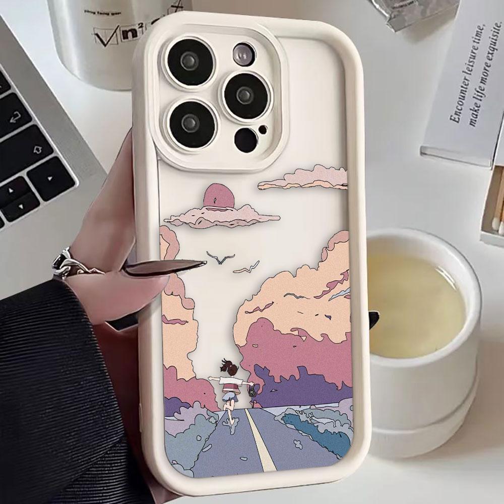 Sunset Scenery Phone Case For iphone Apple 17 AIR 16 16E 11 12 13 14 15 XR Plus Pro Max Silicone Case Funda DIY Shell Cover