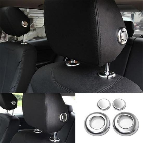Fit For BMW 3 4 Series GT 2013- Seat Adjust ABS Silver Handle Headrest Trim