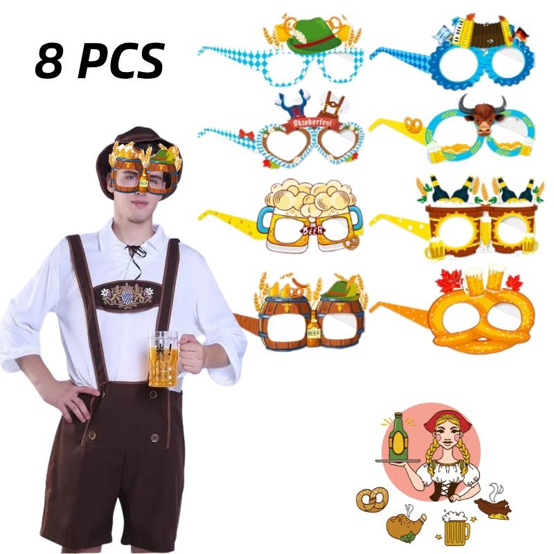 Реквизит для фотосессии на пивном фестивале, бумажные очки для трансграничного Мюнхенского пивного фестиваля, украшения для вечеринки, код пивные очки фестиваля)