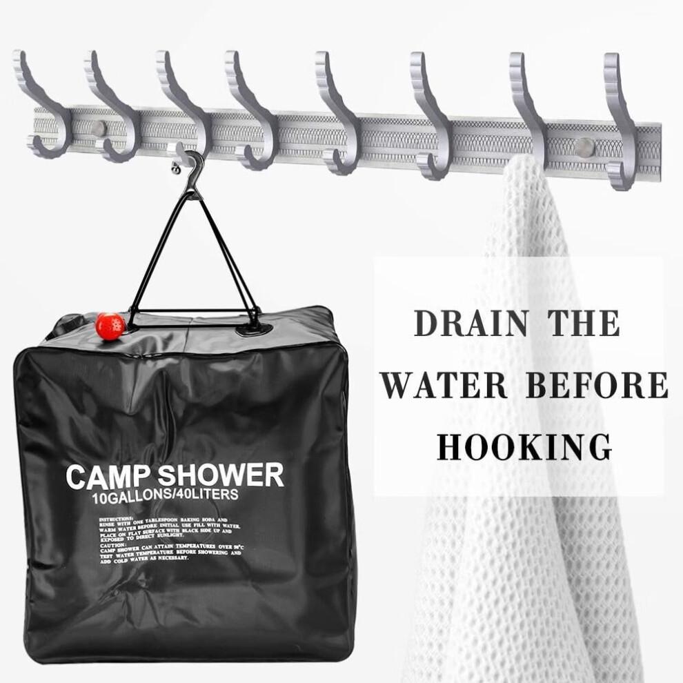 10G/40L Solar Shower Bag with Hose & Switchable Head – Compatible with Camping, Beach, Travel, Hiking