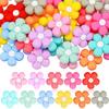 10/20pcs Colorful Flower Silicone Beads Cute Flower Beads Flat Spaced Beads Jewelry Making DIY Bracelet Necklace Earrings Keychain Crafts