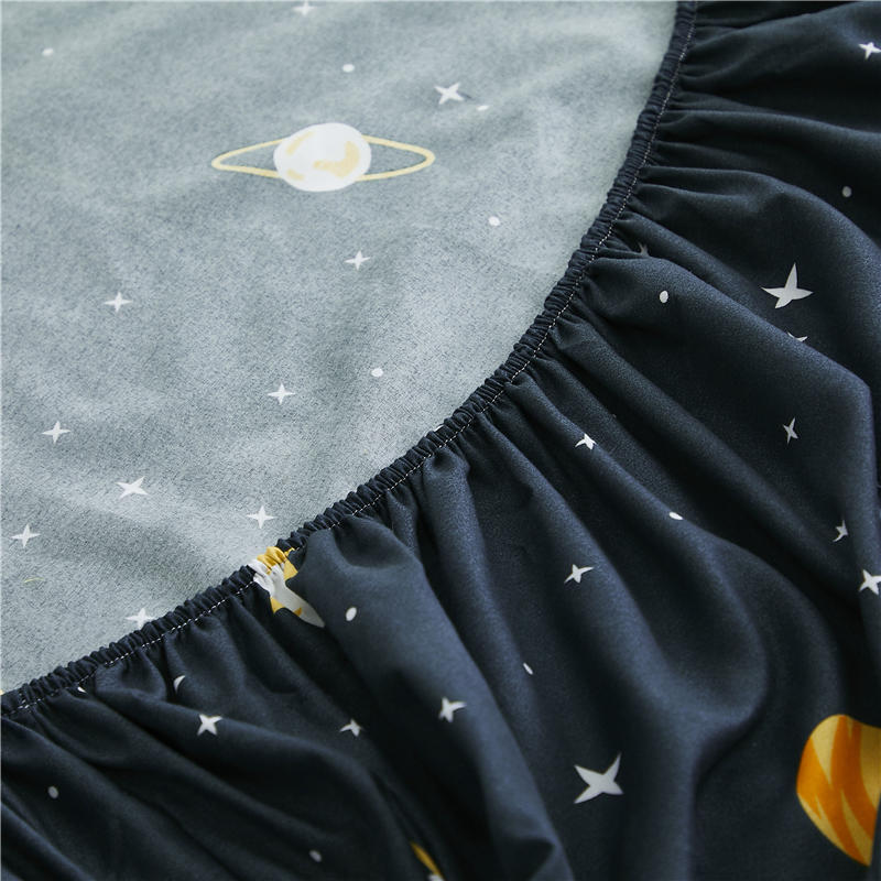 1 шт. наматрасник с принтом, простыня с четырьмя углами и резинкой, простыня (Без наволочки)