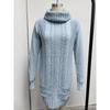 Women's Autumn and Winter Long Sleeve Turtleneck Knitted Sweater Dress