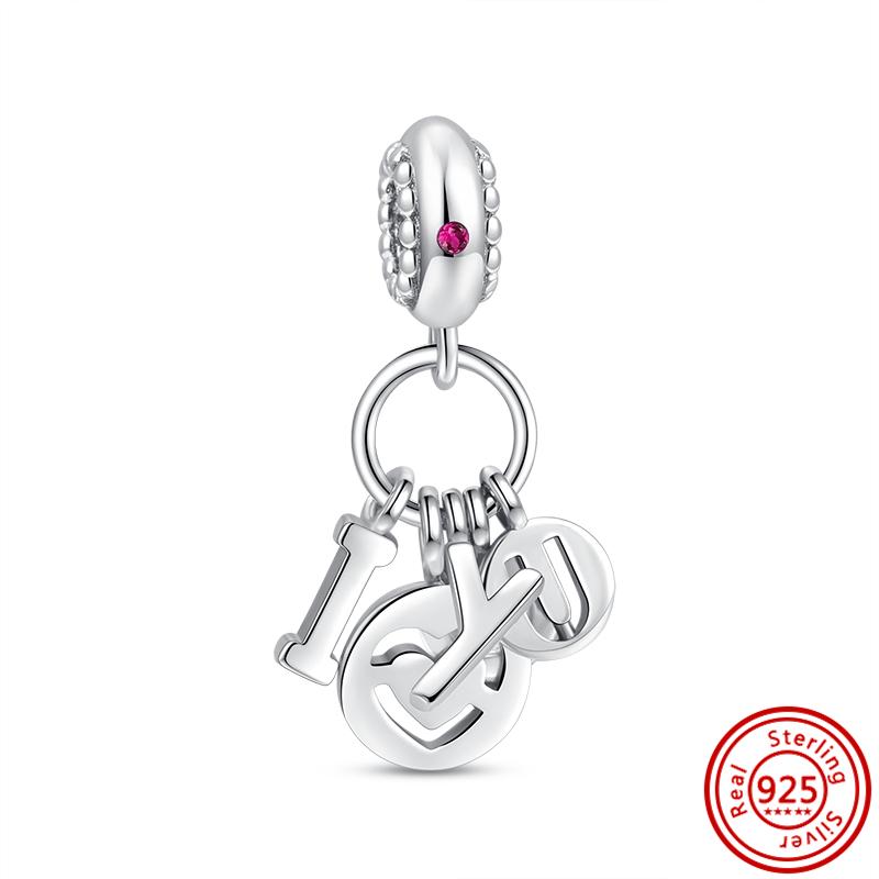 Подходит для оригинальных подвесок-браслетов, женские ювелирные изделия, новый S925, серебряный замок, замок, сердце, кулон «Любовь», модные полые бусины