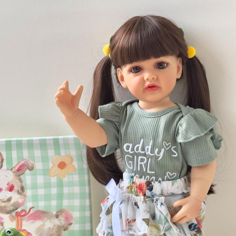 22'' 55cm Reborn Babies Doll Girl Toddler Betty Waterproof Full Vinyl Body Simulation Doll Children Bath Toy Baby Dolls for Kids Birthday Xmas Present