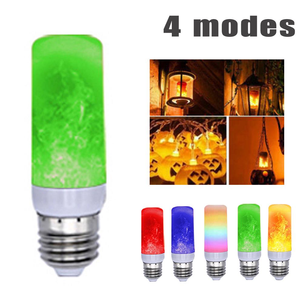 Светодиодный свет пламени с эффектом огня, лампа для дома и сада, мерцающий 4 режима, украшение