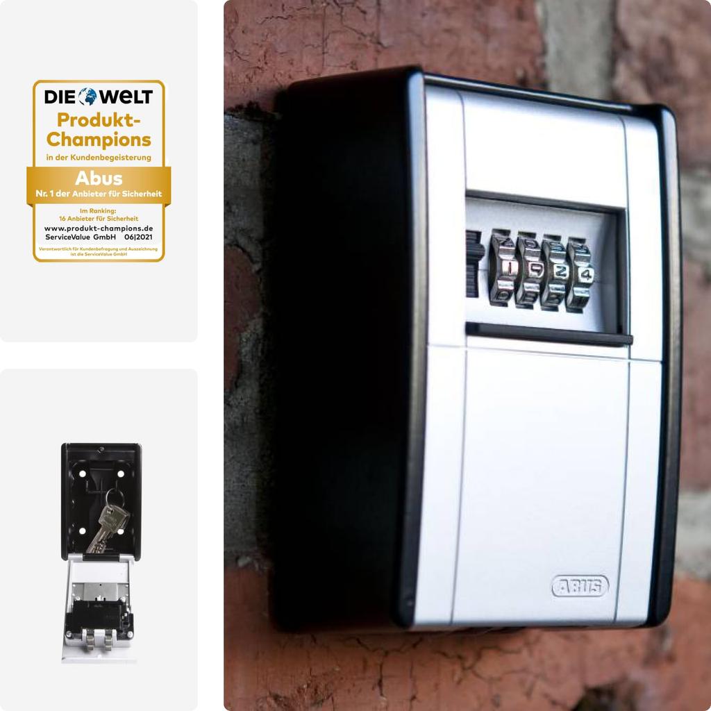 Japan Lock Service ABUS Фиксированная Переменная Карта и Ключ Накладной Ящик, 4-значный Циферблат, Хранение, Крепление, AB-KG2-B