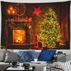 Santa Claus Christmas Tapestry Christmas Tree Wall Decoration Background Fabric Red Stove Tapestry Holiday Happy New Year