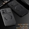 Роскошный кожаный магнитный чехол Magsafe для POCO X6 X5 Pro F5 Pro C65 M6 автомобильный чехол силиконовый противоударный полный защитный чехол