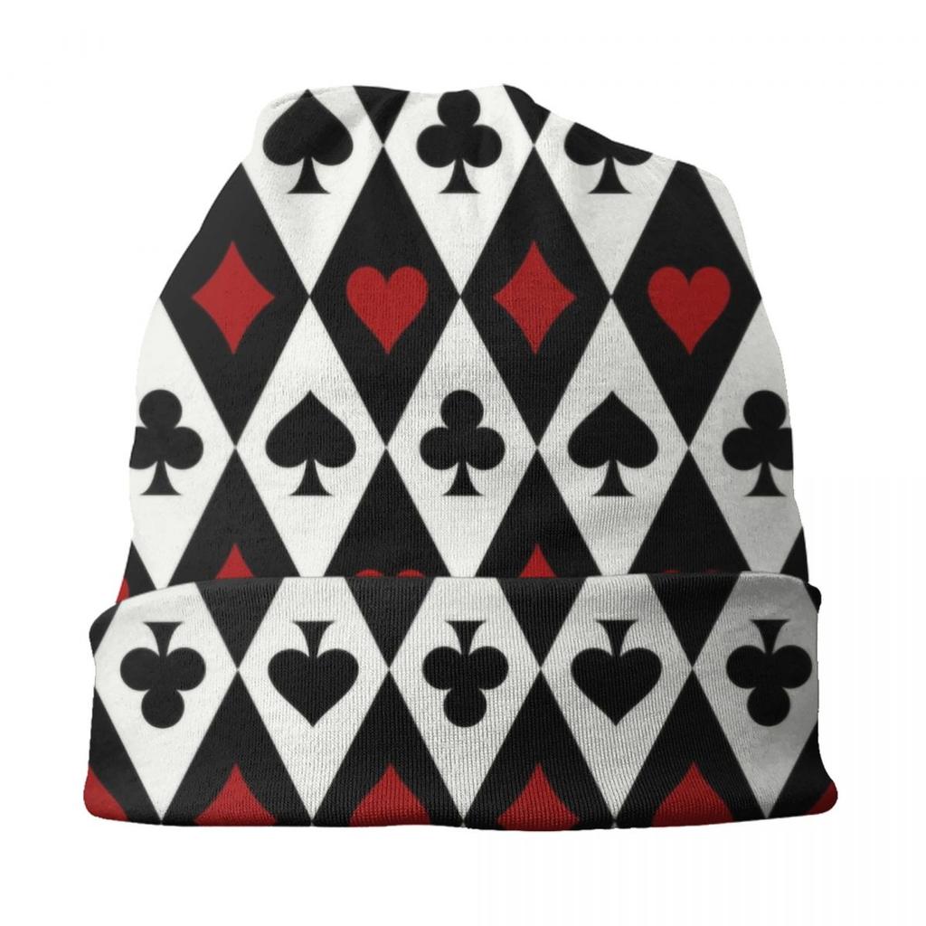Крутые шапки с капюшоном для покера, вязаные шапки в стиле хип-хоп для женщин унисекс, осенне-зимние теплые шапки для азартных игр, карточные игры, шапки с черепами