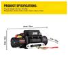 VEVOR 13500 LBS 12V Electric Winch Synthetic Tow Rope Winch