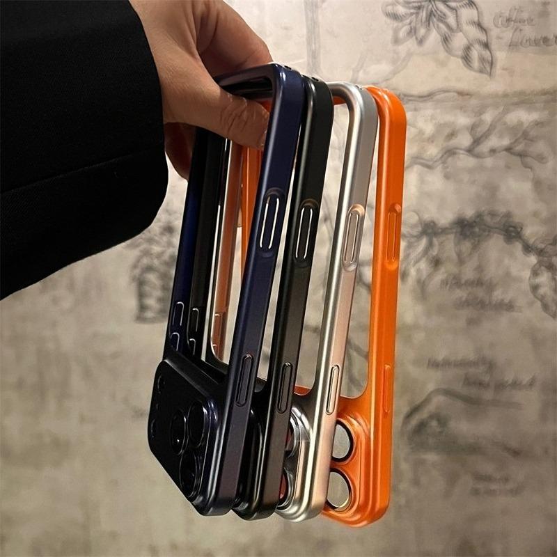 Жесткий полый ПК-каркас Чехол для For Iphone 16 17 Pro Max Матовый защитный чехол для камеры Ультратонкая рамка Ударопрочный чехол