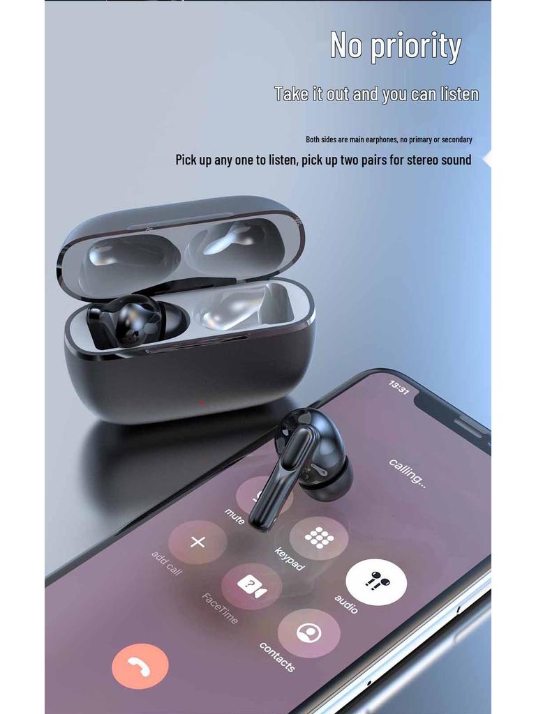 Bluetooth-наушники MAX50 из цинкового сплава с двойным шумоподавлением и сенсорным управлением по отпечатку пальца - Высококачественные беспроводные наушники.