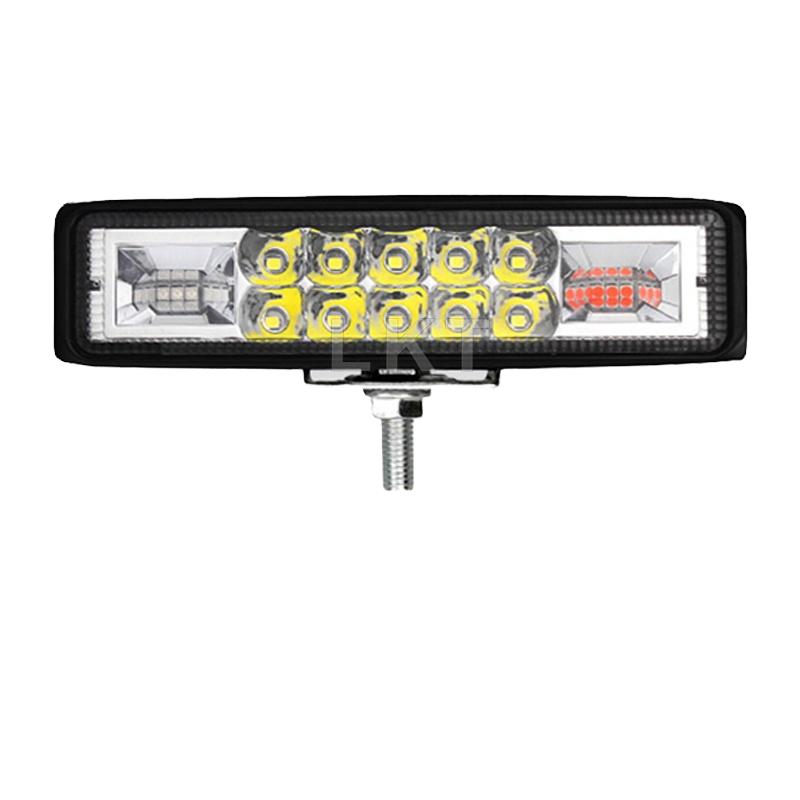LKT Universal 24V Dual-Color LED Work Light Bar Amber Red Blue Combo Beam Driving Light Auto Exterior Lighting