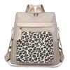Женский рюкзак с леопардовым принтом, большой вместимости