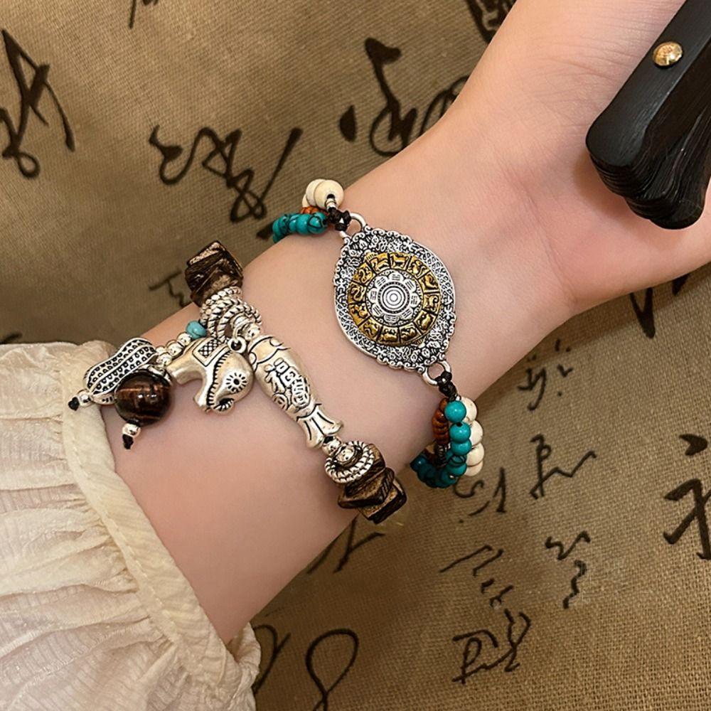 Colorful Bohemian Bracelet Nepal Tibetan Style Vintage Beaded Bracelet Tibetan-style Bracelet  Gift