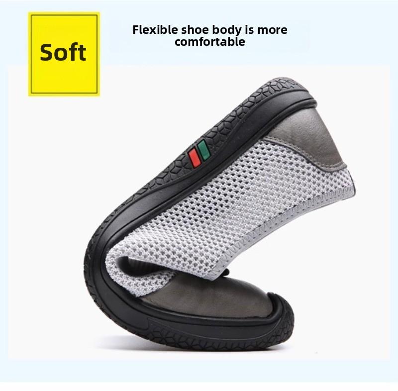 Мужская обувь Новая дышащая повседневная обувь Летняя сетчатая обувь с полыми отверстиями Мягкая подошва Удобная обувь для вождения для мужчин Лоферы слипоны