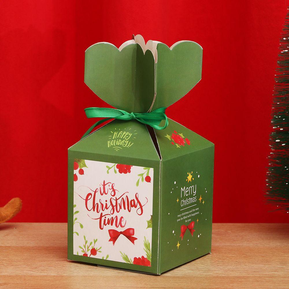Shape Party Decoration Gift Bag Paper Boxes Cookie Package Xmas Gift Boxes Christmas Candy Bags