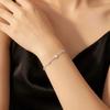 925 Sterling Silver Moissanite Bracelet for Women Dainty Pave Setting Fashion Jewelry Moissanite Bracelet
