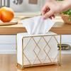 Metal Napkin Holder Tabletop Modern Napkin Dispenser Paper Napkin Holder Golden Upright Napkin Holder for Kitchen Countertops Dining Table Decor