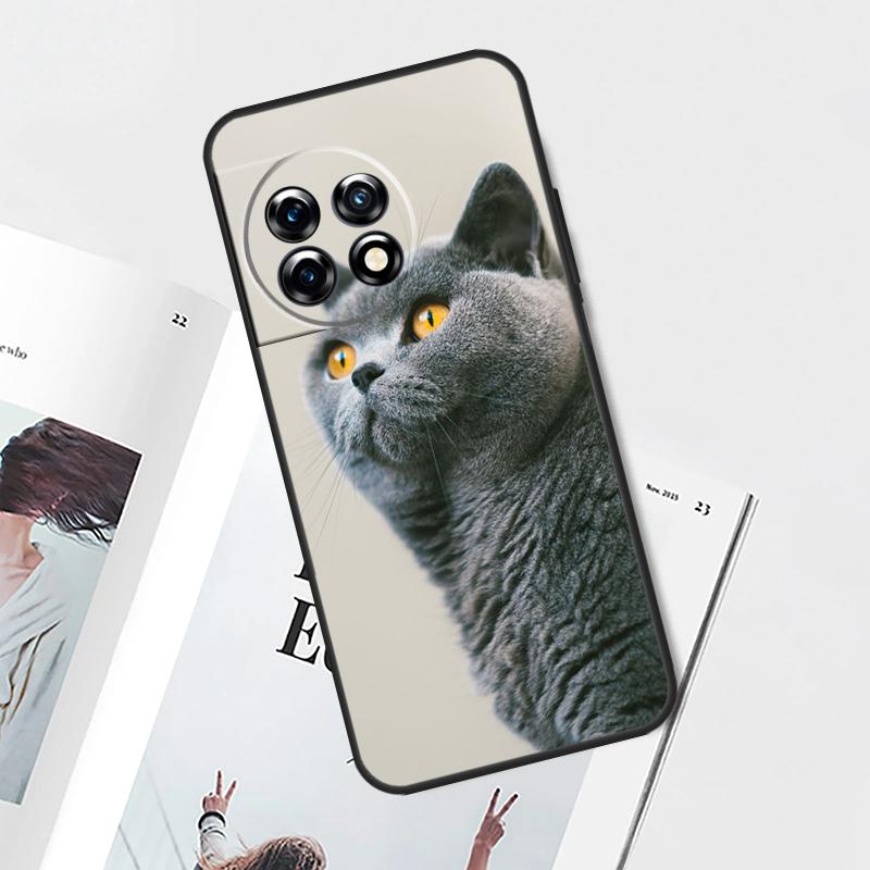 Чехол для телефона OnePlus с изображением британской короткошерстной кошки для OnePlus Nord CE 5 3 4 Lite N20 N30 OnePlus 15 13 12 11 9 10 Pro 13T 13R 10T