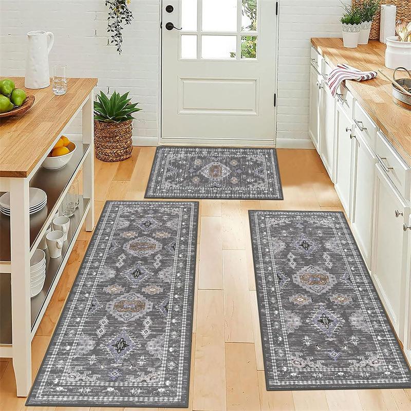 Набор из 3 предметов коврик для пола ковры в богемном стиле кухонный ковер нескользящий удобный моющийся кухонный декор офис спальня коридор