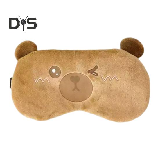 Капибара светонепроницаемый чехол для глаз с эластичной лентой плюшевый мультяшный зверь компресс на глаза для мужчин и женщин путешествия сон затемняющий чехол для глаз