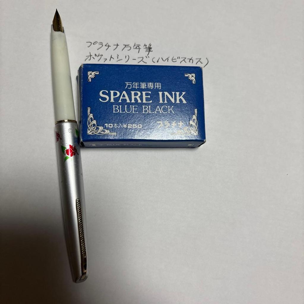 Used Platinum Fountain Pen Hibiscus Pattern