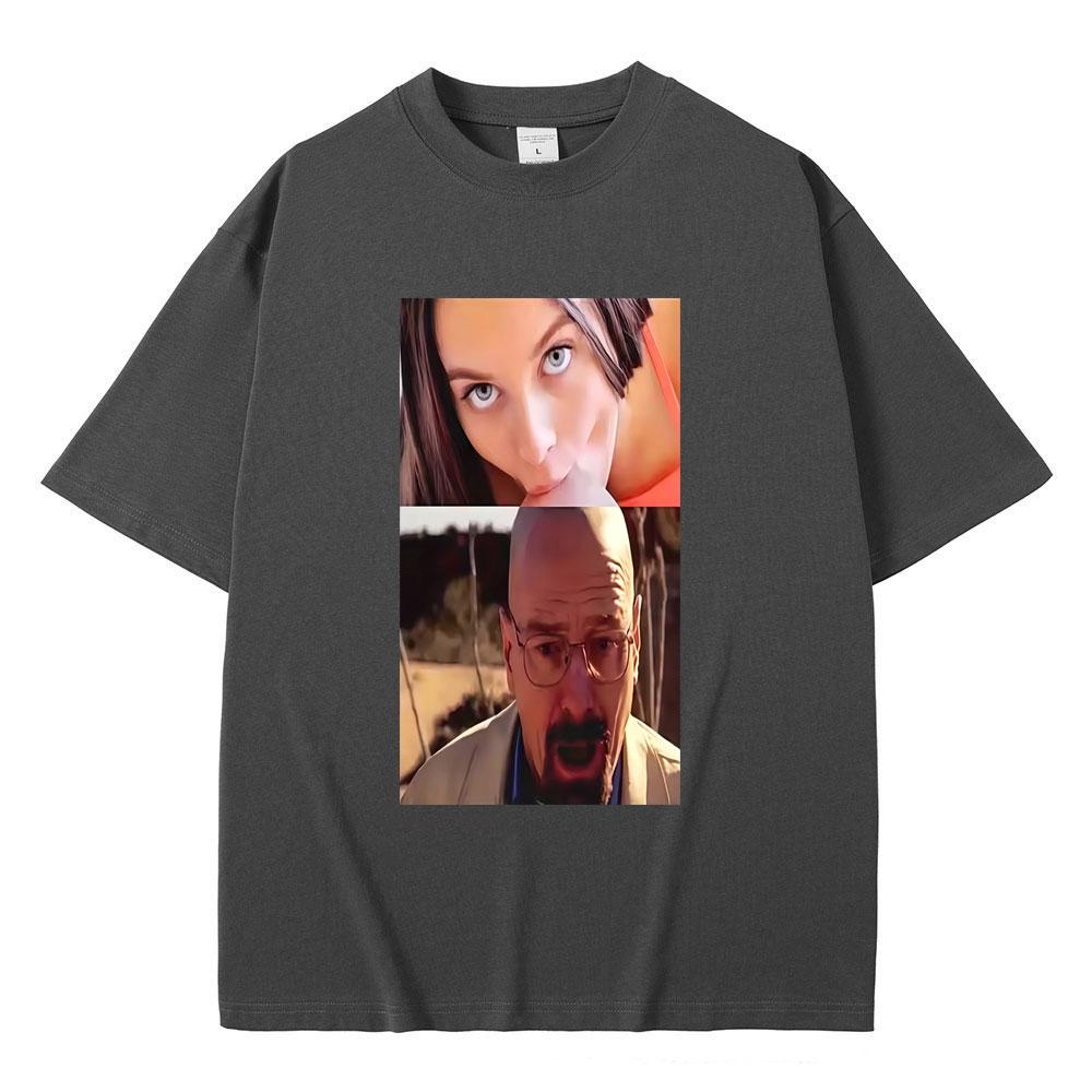 TV Show Breaking Bad Heisenberg Funny Graphic Tshirt Unisexs Women Casual Humor T Shirts Oversized Short Sleeve Tops Streetwear