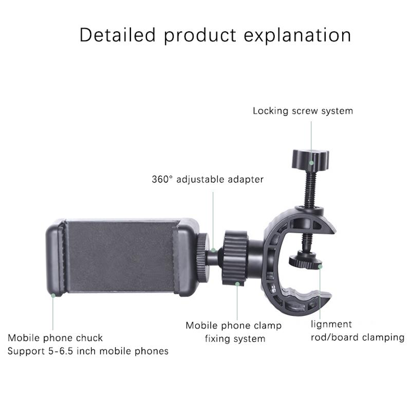 Phone Bracket Mobile Cell Support Clip For All Smartphones Phone Holder Mount Stand Microphone Stand Mount Tripod