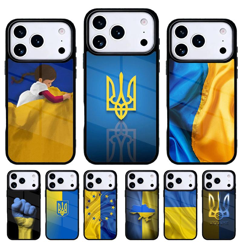 Флаг Украины национальный герб мягкий чехол для телефона для iPhone 17 Air 16e 15 14 13 Pro Max задняя крышка для 12 11 Pro Coque