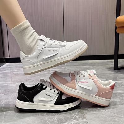 Новые повседневные маленькие белые туфли женские, универсальные весенние маленькие кожаные туфли 2025 женская обувь весна и осень ins wind panda shoes