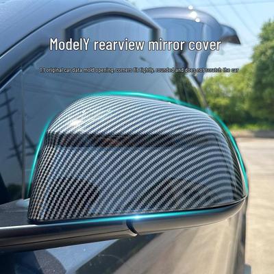 Крышка зеркала заднего вида из углеродного волокна для Tesla Model Y/3 - Декоративная защитная накладка для 25-летнего применения