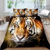 2023 New Style Animal 3D Printing Adults Bedclothes Comforter Duvet Cover Tiger Pattern Bedding Set Pillowcase King Size Double Size