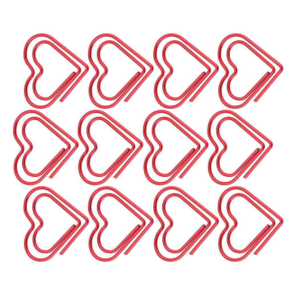 12 шт. Скрепки для бумаги в форме сердца, закладка для маркировки, зажим для организации документов, канцелярские принадлежности