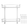 Wall Mounted Shelves Aluminum Alloy Matte Two Layers Floating Storage Shelves for Bathroom Kitchen
