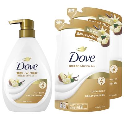 Мыло для тела Dove с маслом ши и ванилью (Гель для тела) 470 г + 2 шт. сменных блока по 330 г